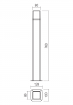 13W LED pastatomas lauko &scaron;viestuvas VOLT, tamsiai pilkas, 3000K, IP54, 90611