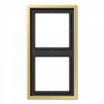 Dviejų pozicijų rėmelis JUNG LS 990 serijai, juodos/žalvario sp.