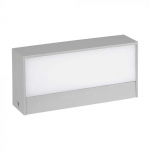 9W LED sieninis &scaron;viestuvas, pilku korpusu, 6400K, IP65