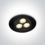 3W LED įleidžiamas pakreipiamas &scaron;viestuvas, juodas, 3000K