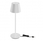 2W LED įkraunamas stalinis &scaron;viestuvas, baltas, 3000K, dimeriuojamas, IP54, su belaidžio įkrovimo funkcija
