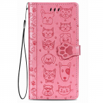 Dėklas Cat-Dog Samsung A566 A56 5G rožinis