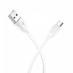 USB kabelis Borofone BX19 USB-A to MicroUSB 1.0m baltas
