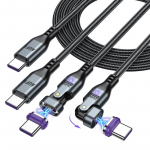 AUFU 2vnt 240 W magnetiniai kabeliai USB C - USB C 1,8 m