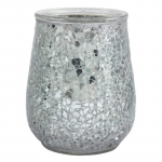 Sidabrinis mozaikinis puodelis vonios kambariui