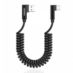 Spiralinis USB A - USB C laidas ​​0,3 - 0,8 m