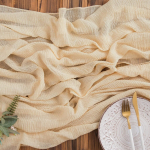 AOKSUNOVA Muslin stalo takelis smėlio spalvos audinys Boho 80cm x 3m A