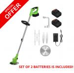 Akumuliatorinis trimeris ADM suderinamas su Makita baterijomis