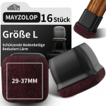 Kėdžių kojų apsaugos 15 vnt 29&ndash;38 mm kvadratinės