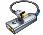 WARRKY &bdquo;Mini DisplayPort&ldquo;&ndash;HDMI adapteris, padengtas auksu