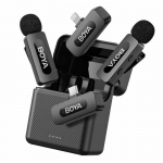 BOYA BY-V3 belaidis prisegamas mikrofonas su USB-C ir &bdquo;Lightning&ldquo; jungtimi
