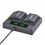 2vnt. 3600mAh baterija + LED dvigubas įkroviklis Sony A