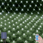 OPAHUTER 198 LED Saule įkraunamas lempučių tinklas, 2 x 3 M A