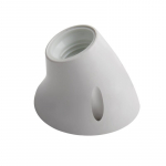 Lempos lizdas ELECTRALINE, E27, prie sienos, pakreiptas, baltos spalvos