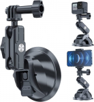 TELESIN automobilinis laikiklis su siurbtuku, skirtas &bdquo;GoPro Hero 13 12 11 10 9 DJI Action 5 Pro 4 3 Pocket Insta360 X5 X4&ldquo;, priekinio stiklo lango ir prietaisų skydelio laikiklis, jūrinis automobilinis laikiklis, veiksmo kamerų priedai