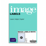 Lipnios etiketės Image Labels, 36x21.2 mm, 65 lipdukai lape, Balta, Kampuotas, 100 lapų pakuotėje, FSC Mix Credit