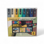 Markerių rinkinys POSCA PC-5M žemės atspalvių (8 vnt.)