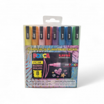 Markerių rinkinys POSCA PC-3M, blizgios spalvos, 8 vnt.