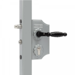 LAKY F2 - ANT PAVIR&Scaron;IAUS MONTUOJAMA ORNAMENTINĖ VARTŲ SPYNA