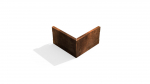 Vejos bortelio kampas Corten plieno 25x15x2cm