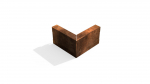 Vejos bortelio kampas Corten plieno 25x15x5cm