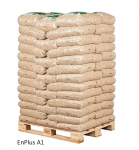 Medžio granulės Sertifikuotos EnPlus A1 (6mm), paletė (65vnt x 15kg) - 975kg