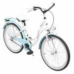 Dviratis AZIMUT Julie 24" 2023 white-turquoise