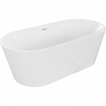 Mexen Luna laisvai stovinti vonia 170 x 80 cm, balta, baltas perpylimas - 52031708000-20