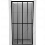 Mexen Rox slankiosios du&scaron;o durys kairės 120 cm, juodas tinklas, juoda - 8C2-120-000-70-77-L