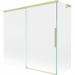 Mexen Rox L vonios ekrano du&scaron;o užuolaida 2-panelių, slankioji 170 + 70 x 150 cm, skaidri, auksinė matinė - 8C9L-170-070-55-00