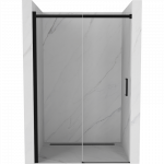 Mexen Omega stumdomos du&scaron;o durys 150 cm, permatomos, juodos - 825-150-000-70-00