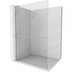 Mexen Kioto+ L du&scaron;o pertvara su lentyna Walk-in 115 x 200 cm, permatoma, &scaron;lifuotas nikelis - 800-115-123-97-00