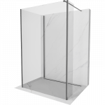 Mexen Kioto du&scaron;o sienelė Walk-in 125 x 95 x 40 cm, permatoma, &scaron;autuvo pilka &scaron;lifuota - 800-125-095-221-66-00-040