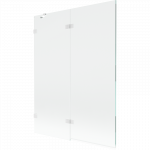 Mexen Lunar vonios sienelė, 2-durų kairė, 130 x 150 cm, permatomas, baltas - 897-130-100-20-00-L