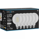 Mexen Vintis 6x LED siūlelio lemputė E27, G125, 8W, Neutrali - 4000K, 1055 lm, skaidri - L158-E27-0840-00x06