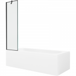 Mexen Vega stačiakampė vonia 150 x 70 cm su apdaila ir vienos dalies ekranu 50 cm, juodas ra&scaron;tas - 550115070X9505007070
