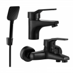 Mexen Caro R62 vonios komplektas, juodas - 746603R62-70