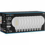 Mexen Vintis 10x LED gijų lemputė E27, G125, 8W, neutrali - 4000K, 1055 lm, skaidri - L158-E27-0840-00x10