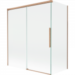 Mexen Rox 2-jų durų vonios ekranas, stumdomas 140 + 70 x 150 cm, permatomas, &scaron;lifuotas varis - 8C9-140-070-65-00