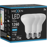 Mexen Nova 3x LED lemputė E27, R80, 12W, &Scaron;alta - 6500K, 1260 lm - L105-E27-1265-01x03
