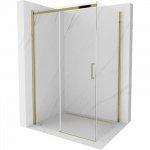Mexen Omega 110 x 100 cm stumdomoji du&scaron;o kabina, permatomas, auksinė - 825-110-100-50-00