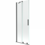 Mexen Velar vonios kambario pertvara, 2-durų slystantis, 75 x 150 cm, skaidrus, &scaron;autuvas metalas - 896-075-000-01-95