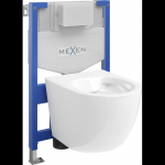 Mexen įleidžiamasis WC stelažas Fenix XS-F su WC dubeniu Lena, blizganti balta - 6803322XX00
