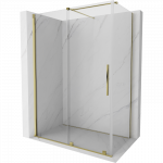 Mexen Velar stumdomas du&scaron;o kabinas 130 x 75 cm, skaidrus, auksinis - 871-130-075-01-50