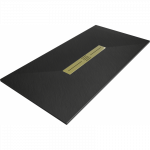 Mexen Toro stačiakampis du&scaron;o padėklas SMC 160 x 90 cm, juodas, auksinė dangtelis - 43709016-G
