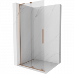 Mexen Velar L stumdomos du&scaron;o sienelės Walk-in 100 x 200 cm, skaidrios 8 mm, &scaron;lifuotas varis - 871-100-003-03-65