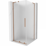 Mexen Velar L stumdomas du&scaron;o kabinas 90 x 90 cm, matinė, &scaron;lifuota varis - 871-090-090-33-65
