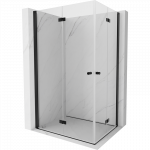 Mexen Mist-F Duo sulankstoma du&scaron;o kabina kairė 115 x 85 cm, skaidri, juoda - 8A6-115L-085P-70-00