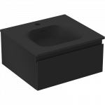 Mexen Orio vonios spintelė 50 cm su kriaukle Vela, 1 stalčius, juoda matinė - 91A10-05023-1-BF71-W23M71