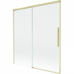 Mexen Rox 2-dalių stumdomas vonios ekranas, 150 x 150 cm, skaidrus, &scaron;lifuotas auksas - 8C9-150-001-55-00